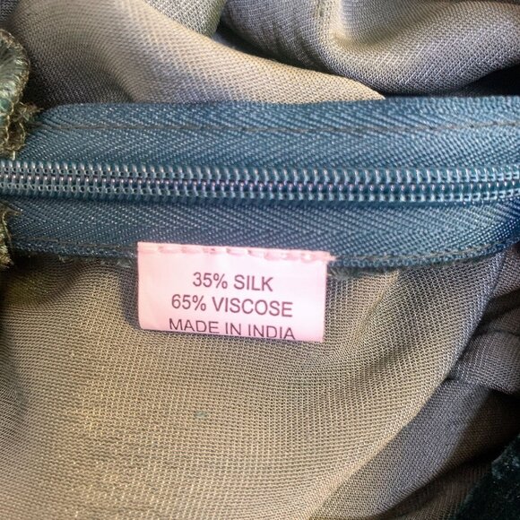 NWT Double D Ranch Green Velvet La Loma Pant Size Large - Picture 5 of 6